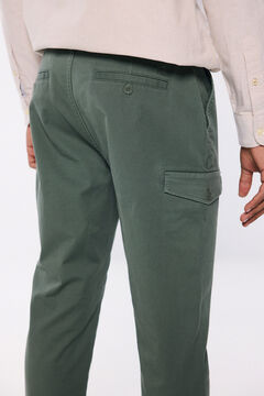 Springfield Pantalón cargo confort slim fit verde