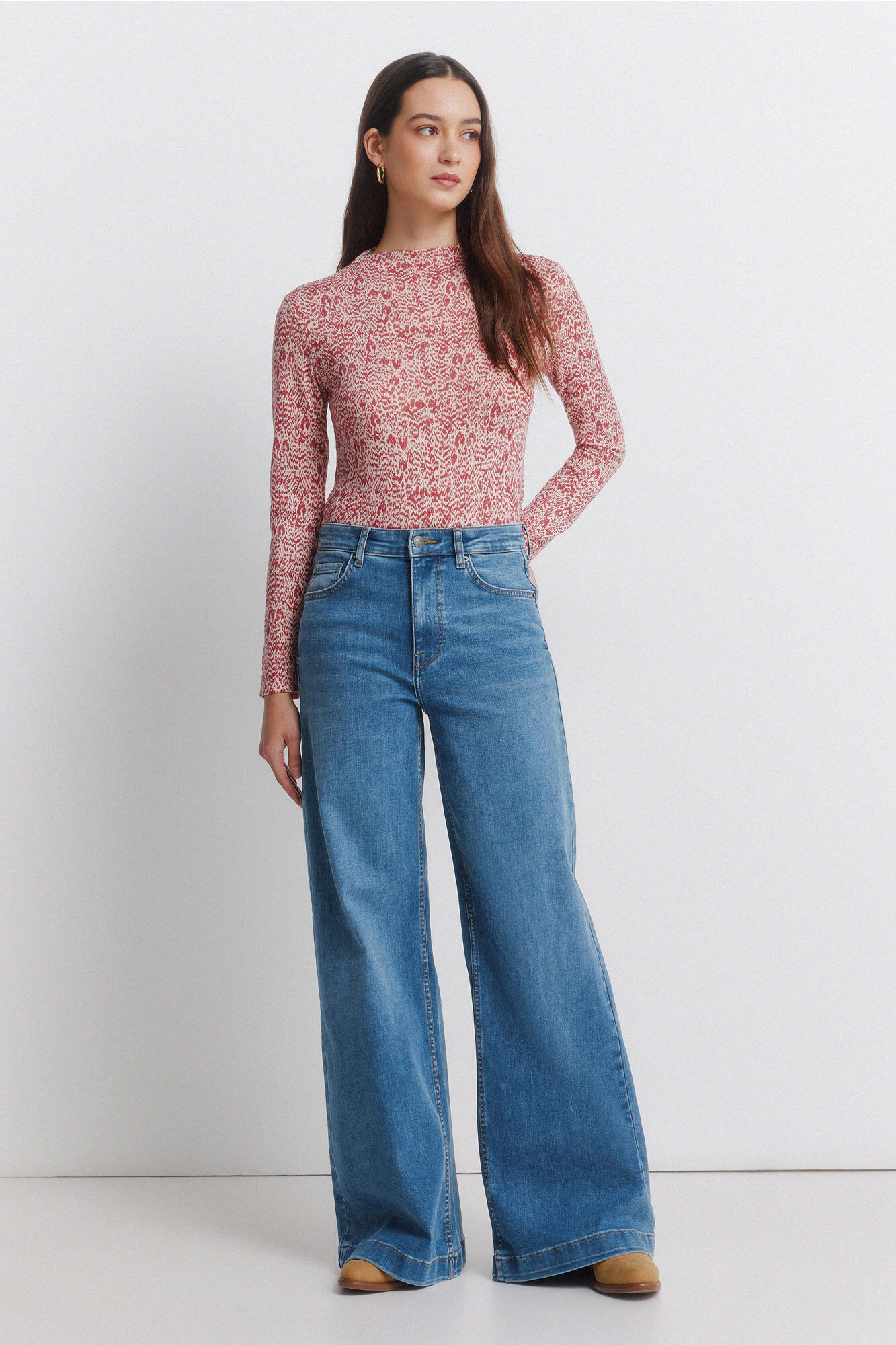 Springfield Playera con cuello Perkins beige