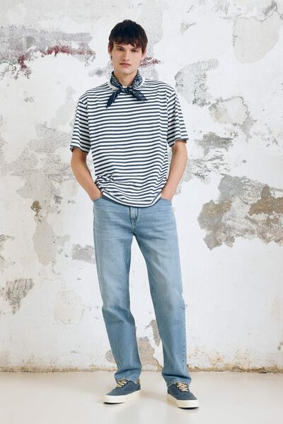 Springfield Jeans straight fit turquesa