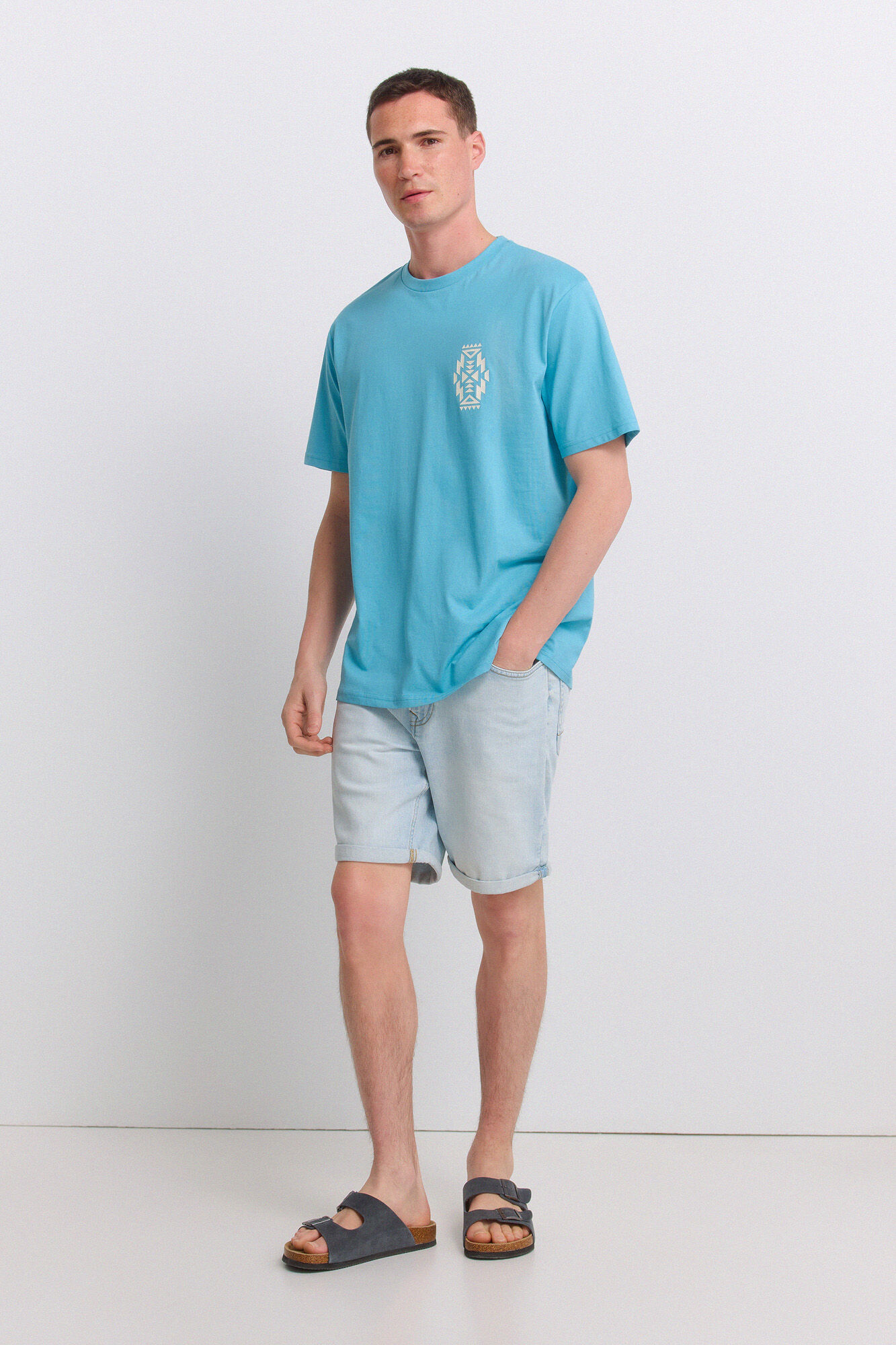 Springfield Playera ethnic blue azul