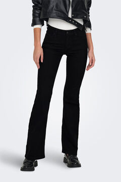 Springfield Jeans flare tiro medio negro