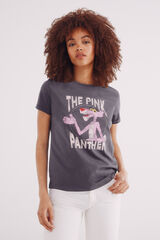 Springfield Playera "The pink panther" gris