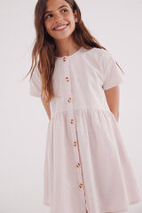 Springfield Vestido manga corta niña rosa