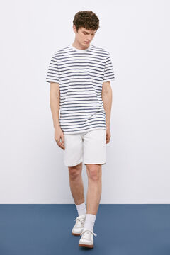 Springfield Bermuda vaquera 5 bolsillos slim lavada marfil