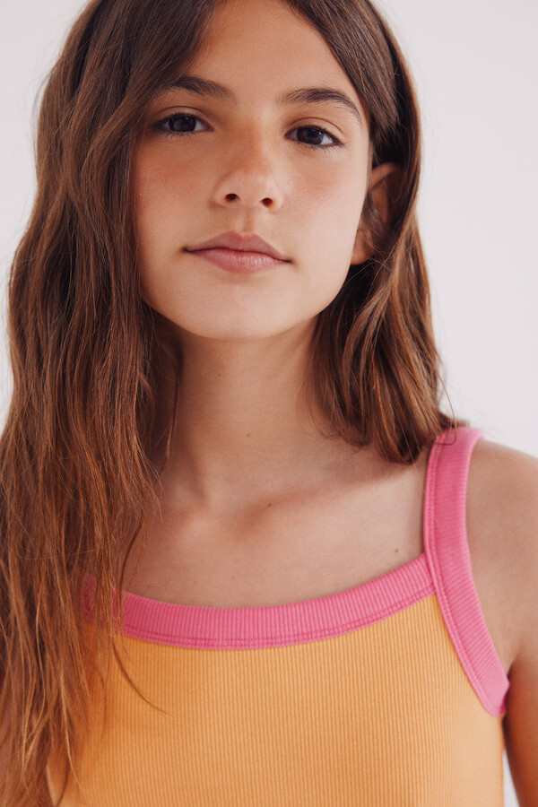 Springfield Kids Top tirantes tejido niña naranja