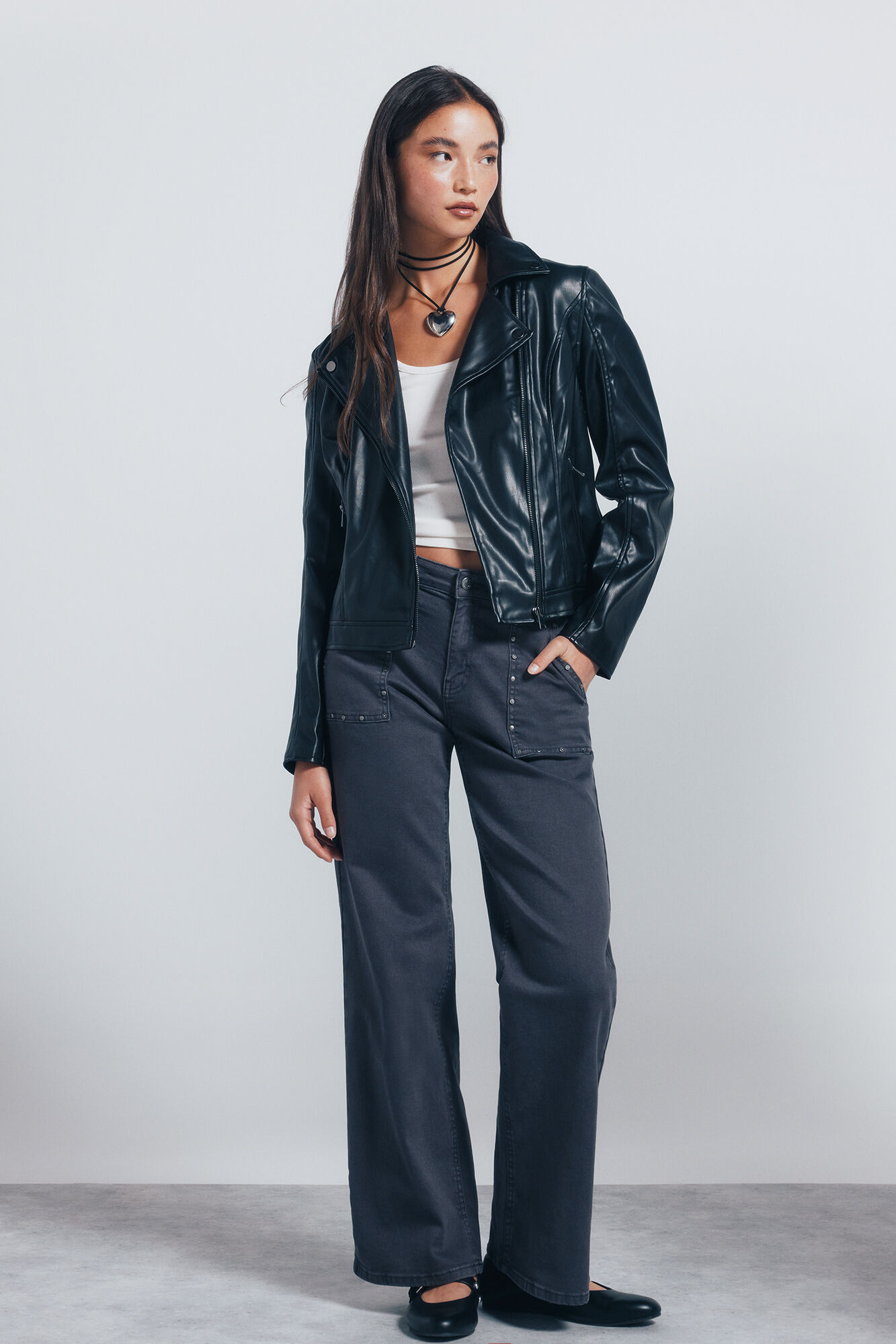 Springfield Chamarra motera  negro