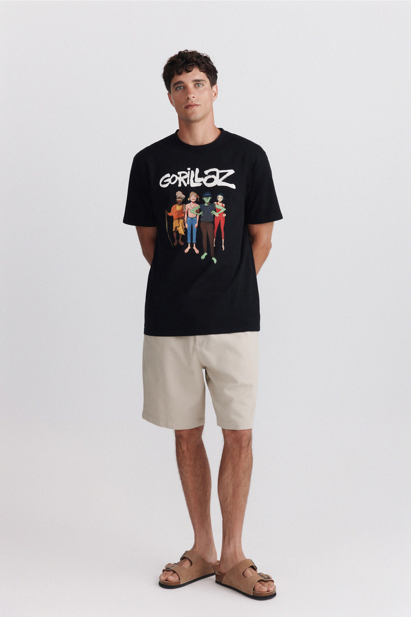 Springfield Playera Gorillaz Mountain Group negro