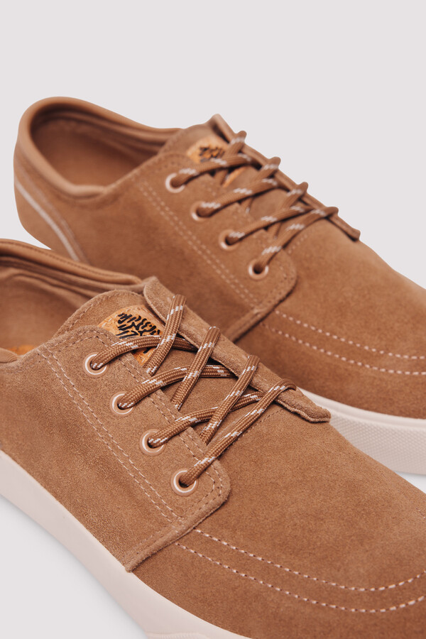 Springfield Sneaker casuales de piel beige