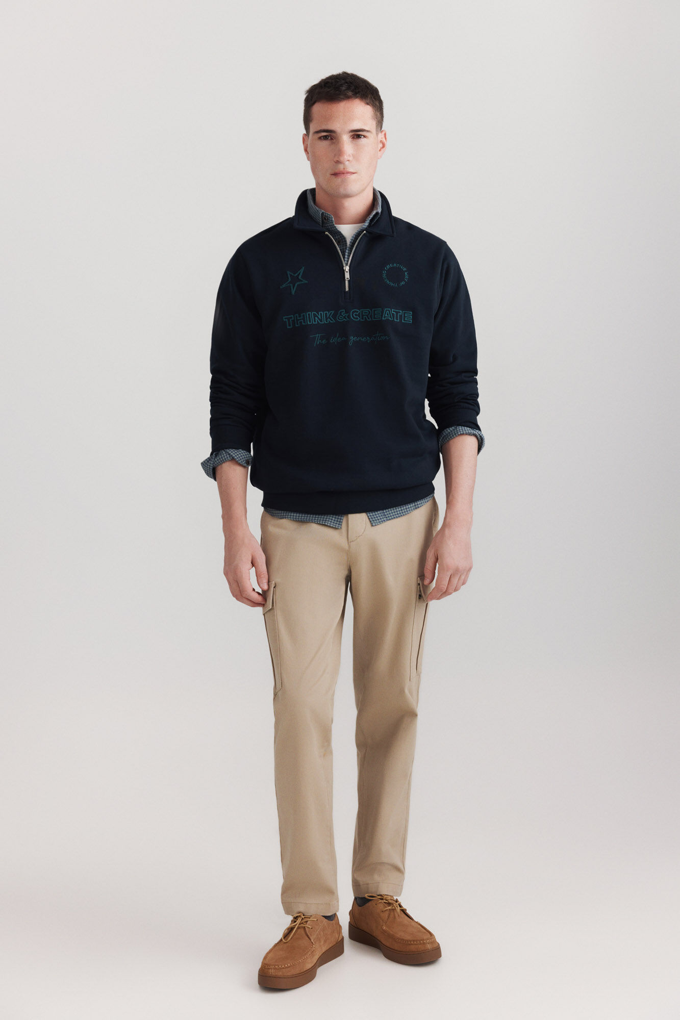 Springfield Sudadera polo think & create azul