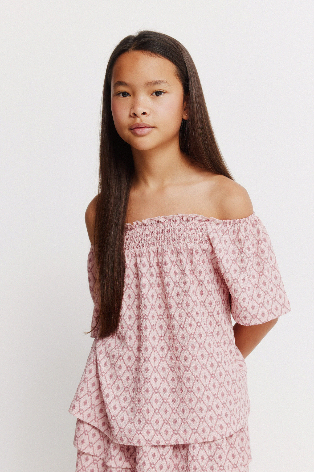 Springfield Kids Blusa ikat para ni&ntilde;a morado/lila