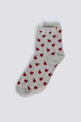 Springfield Calcet&iacute;n largo de mariquitas gris