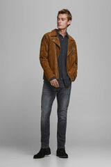 Springfield Camisa denim confort fit negro