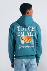 Springfield Sudadera con capucha y estampado de béisbol azul