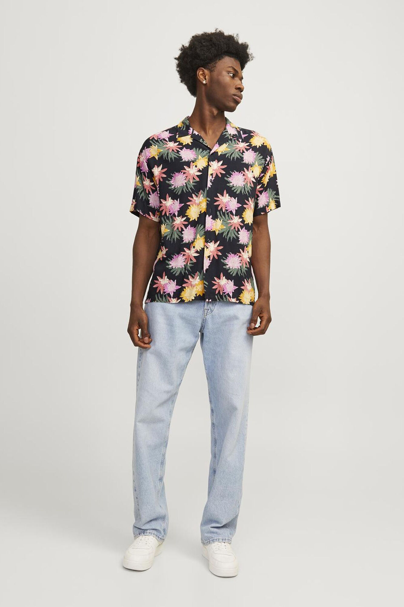 Jack & Jones Camisa relaxed fit estampada marino