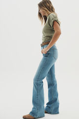 Springfield Jeans flare azul tinta