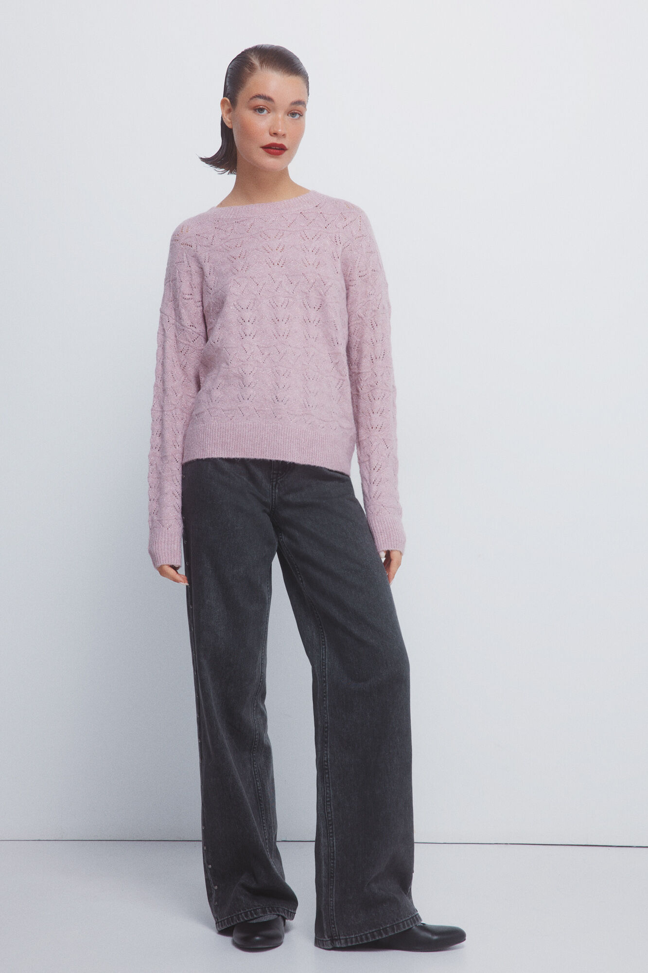 Springfield Jersey de punto de l&uacute;rex rosa