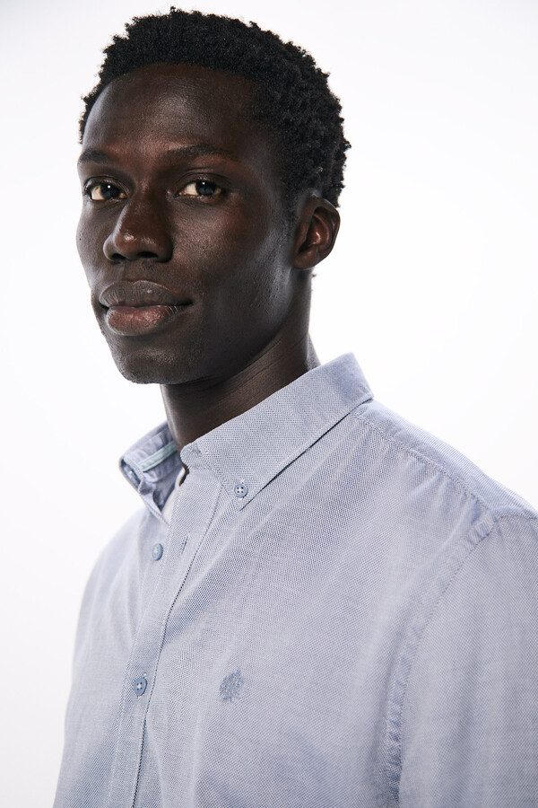 Springfield Camisa estructura azulado