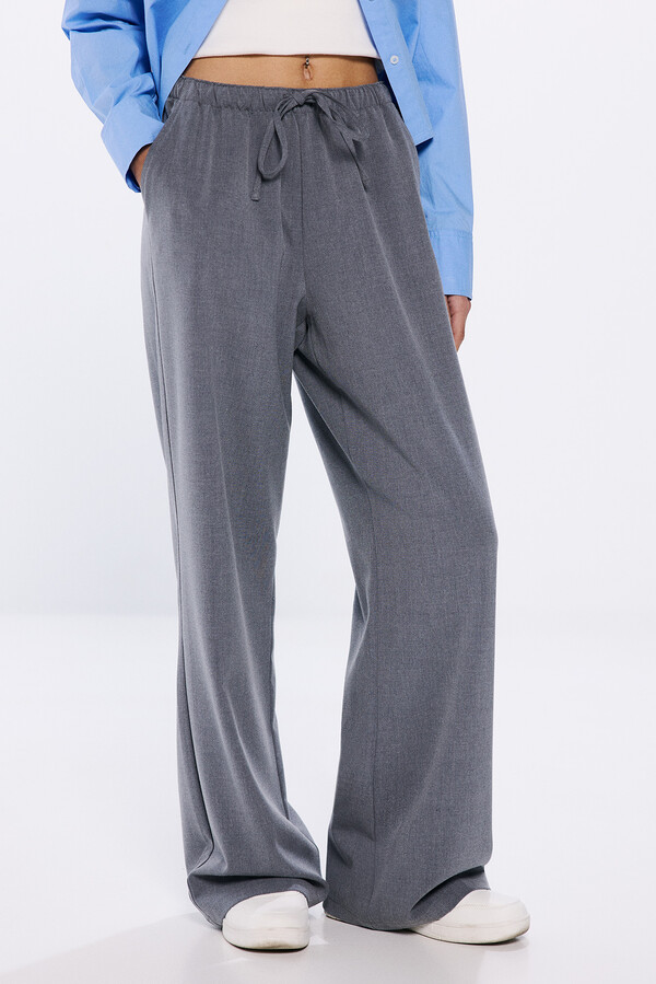 Springfield Pantalón jogger básico gris