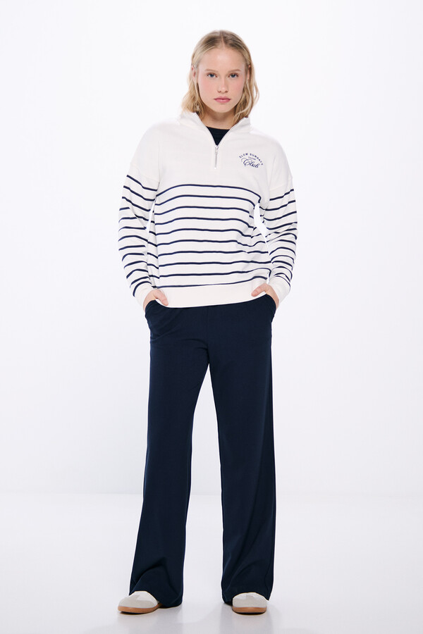 Springfield Pantalón jogger básico marino