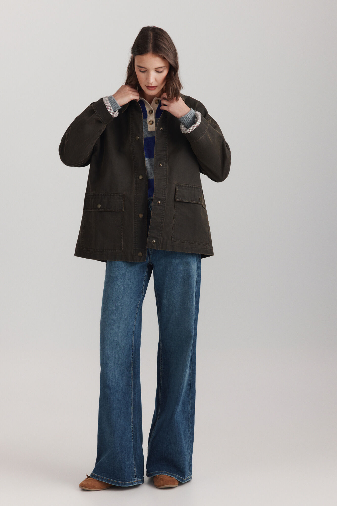 Springfield Chamarra oversize con bolsillos
