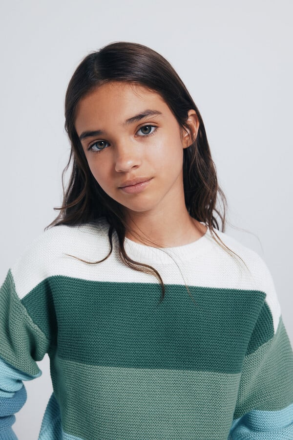 Springfield Kids Suéter rayas niña caza oscuro