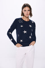 Springfield Suéter estrellas lurex marino
