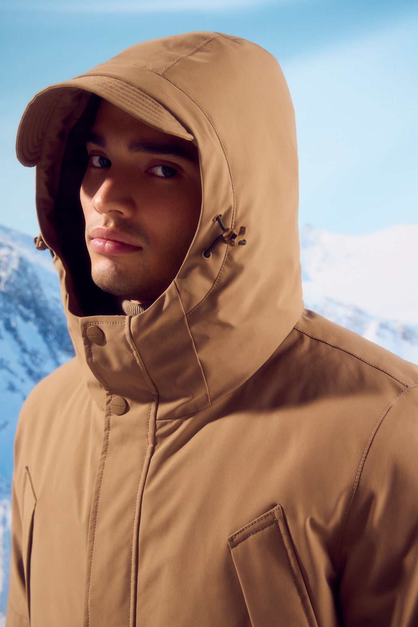 Springfield Parka acolchada t&eacute;rmica beige
