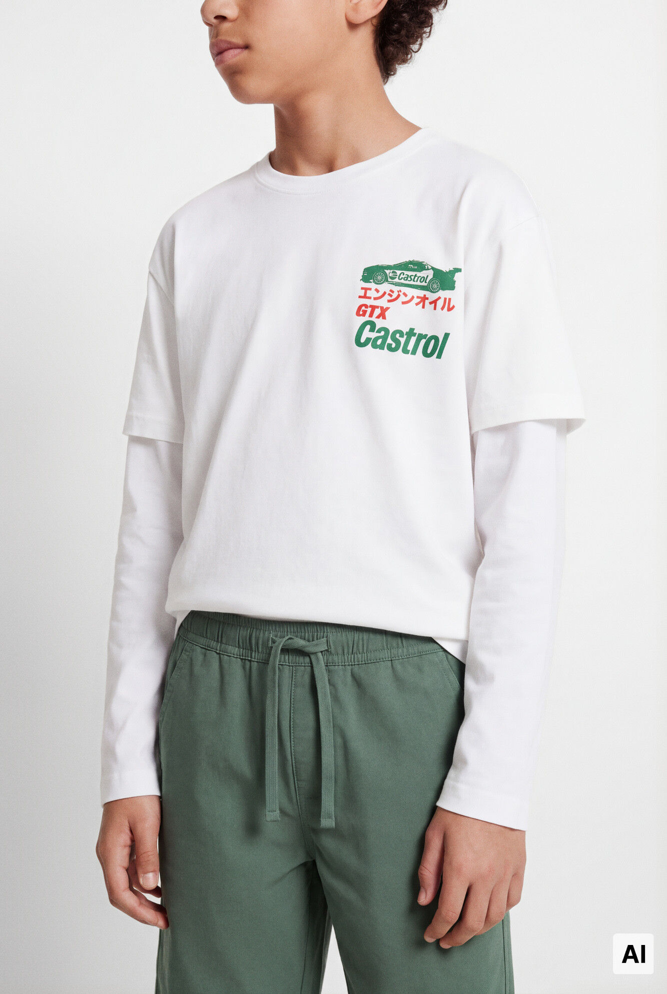 Springfield Kids Playera manga corta de coche verde para ni&ntilde;o