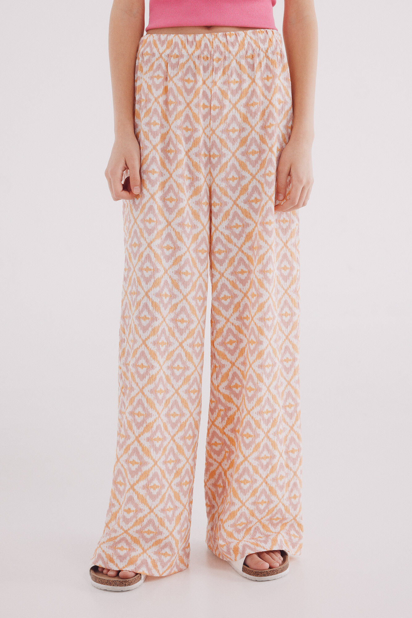 Springfield Kids Pantal&oacute;n estampado fluido ni&ntilde;a fucsia