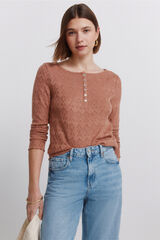 Springfield Playera con acabado de ondas rosa