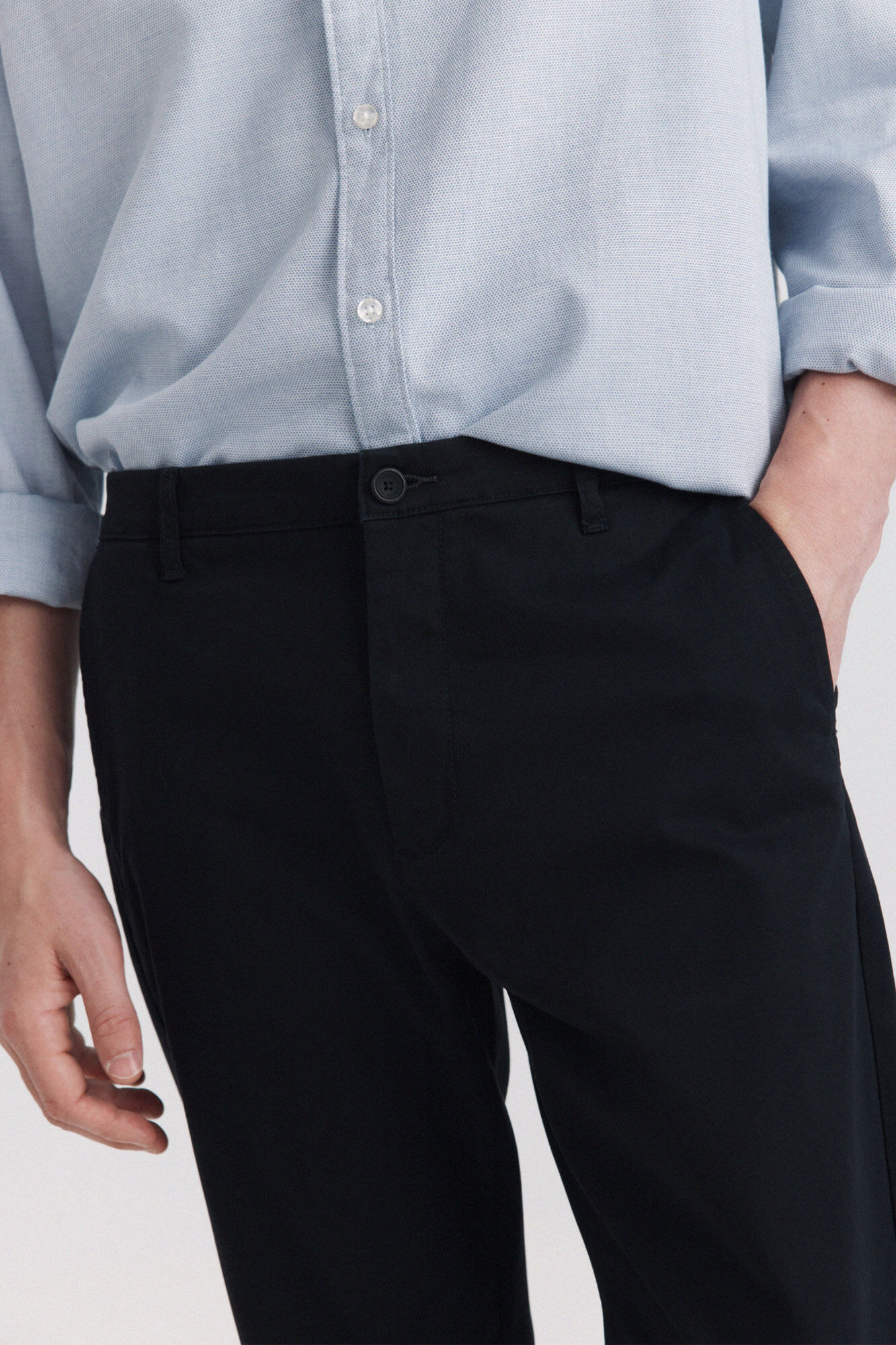 Springfield Pantal&oacute;n chino slim fit negro