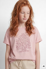 Springfield Kids Playera manga corta de &aacute;rbol y flores para ni&ntilde;a morado/lila