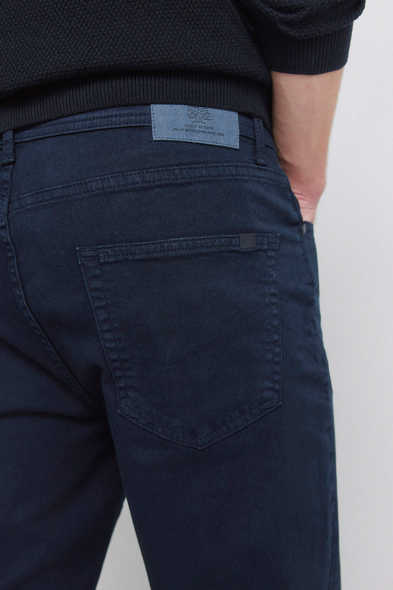 Springfield Pantal&oacute;n slim fit de 5 bolsillos lavado azul