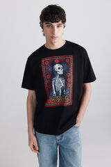 Springfield Playera D&iacute;a de Muertos Calaca negro