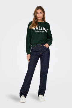 Springfield Sudadera con cuello redondo verde