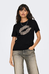 Only Playera de manga corta y cuello redondo gris