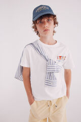 Springfield Camiseta geometrica niño marfil