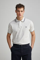 Springfield Polo piqué detalles contraste regular fit gris