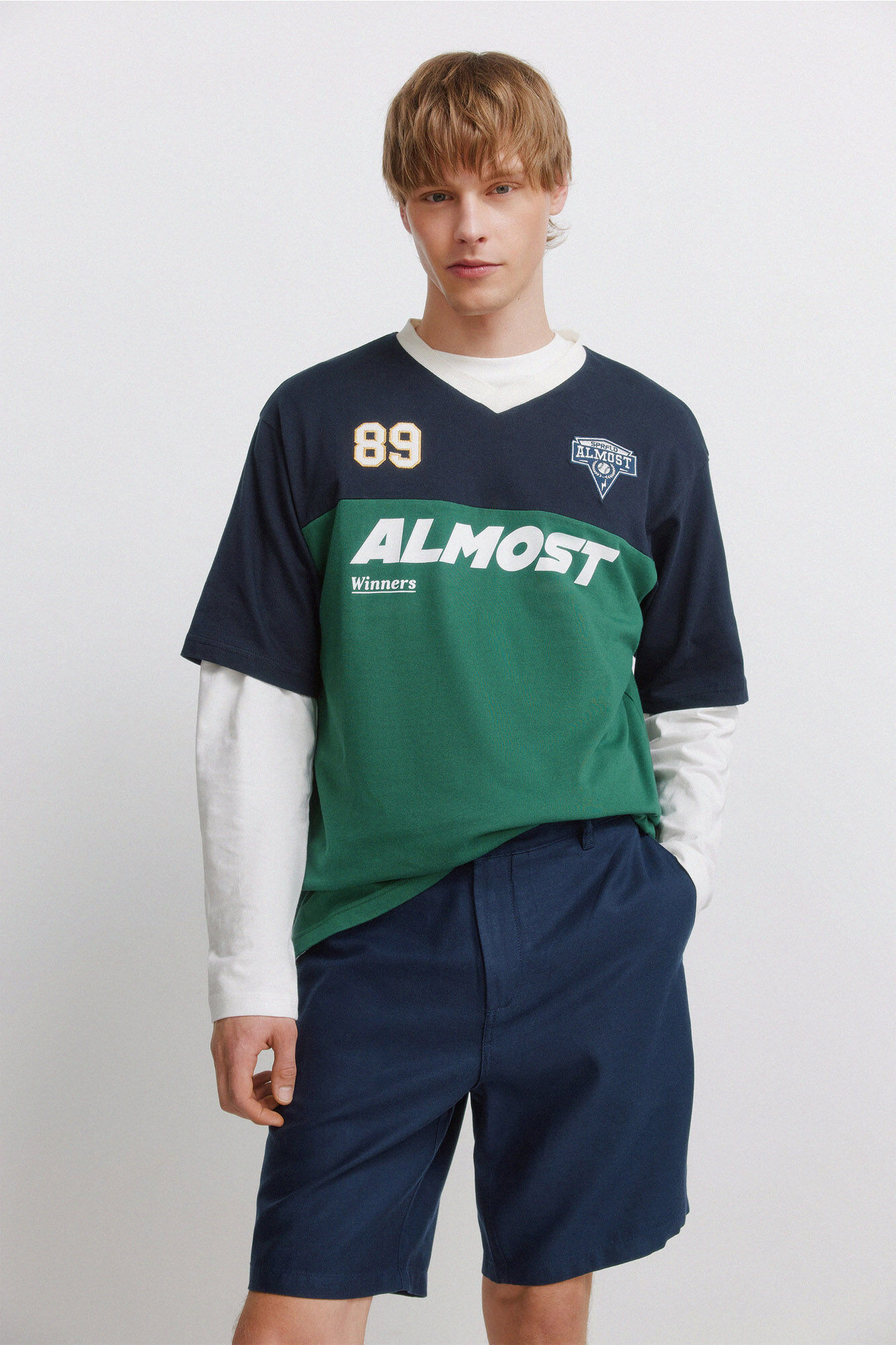 Springfield Bermudas ligeras de ajuste c&oacute;modo azulado