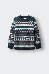 Springfield Kids Su&eacute;ter jacquard para ni&ntilde;o azul mezcla