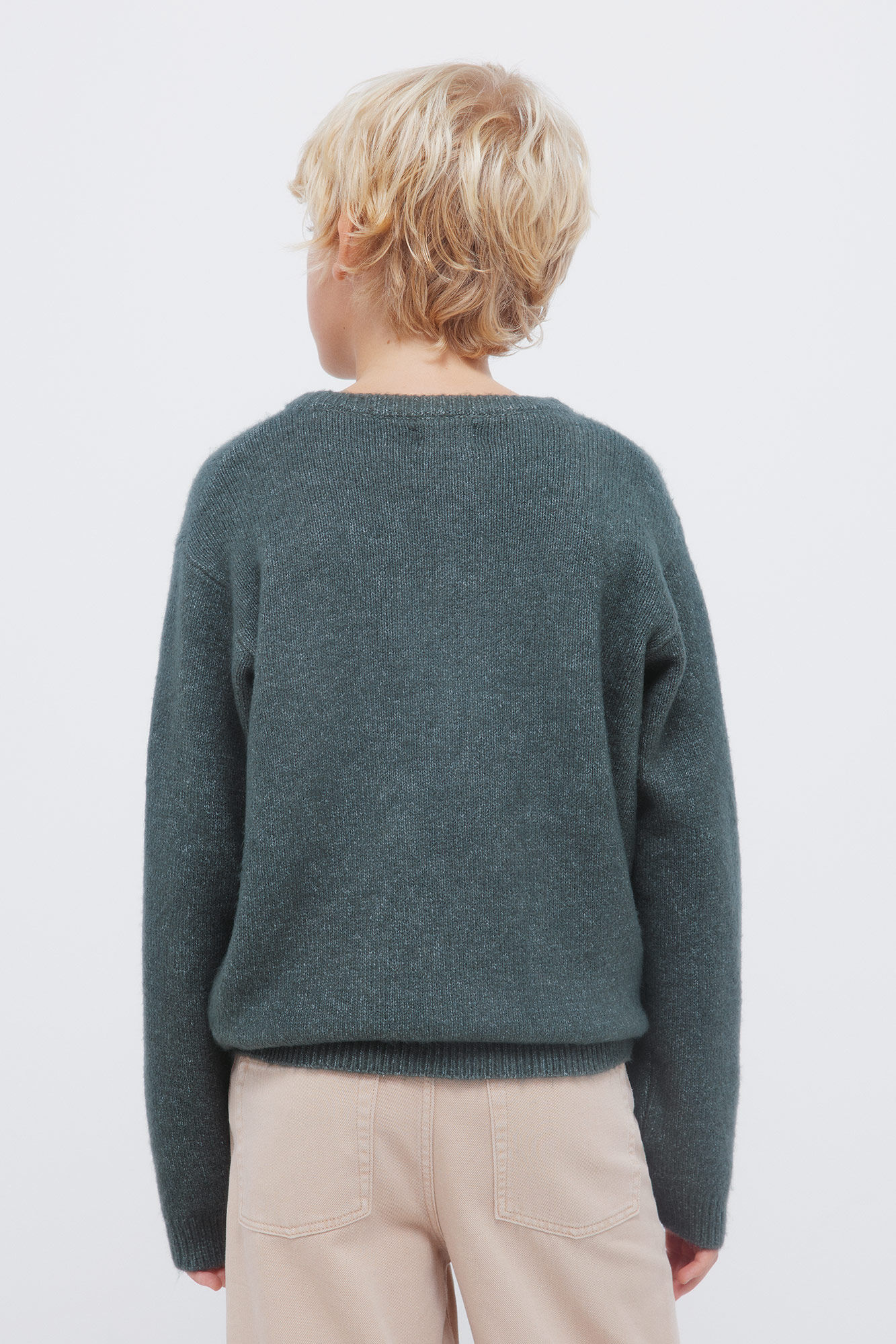 Springfield Kids Jersey caqui con estampado de rombos para ni&ntilde;o caza oscuro