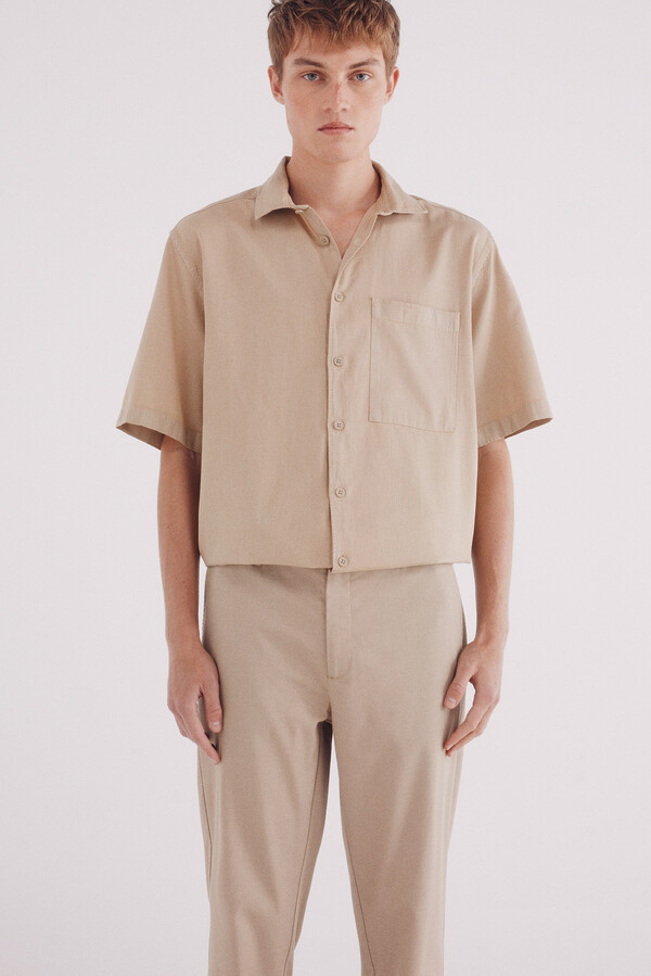 Springfield Pantalón chino vestir confort slim fit café