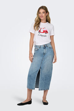 Springfield Playera de manga corta y cuello redondo natural