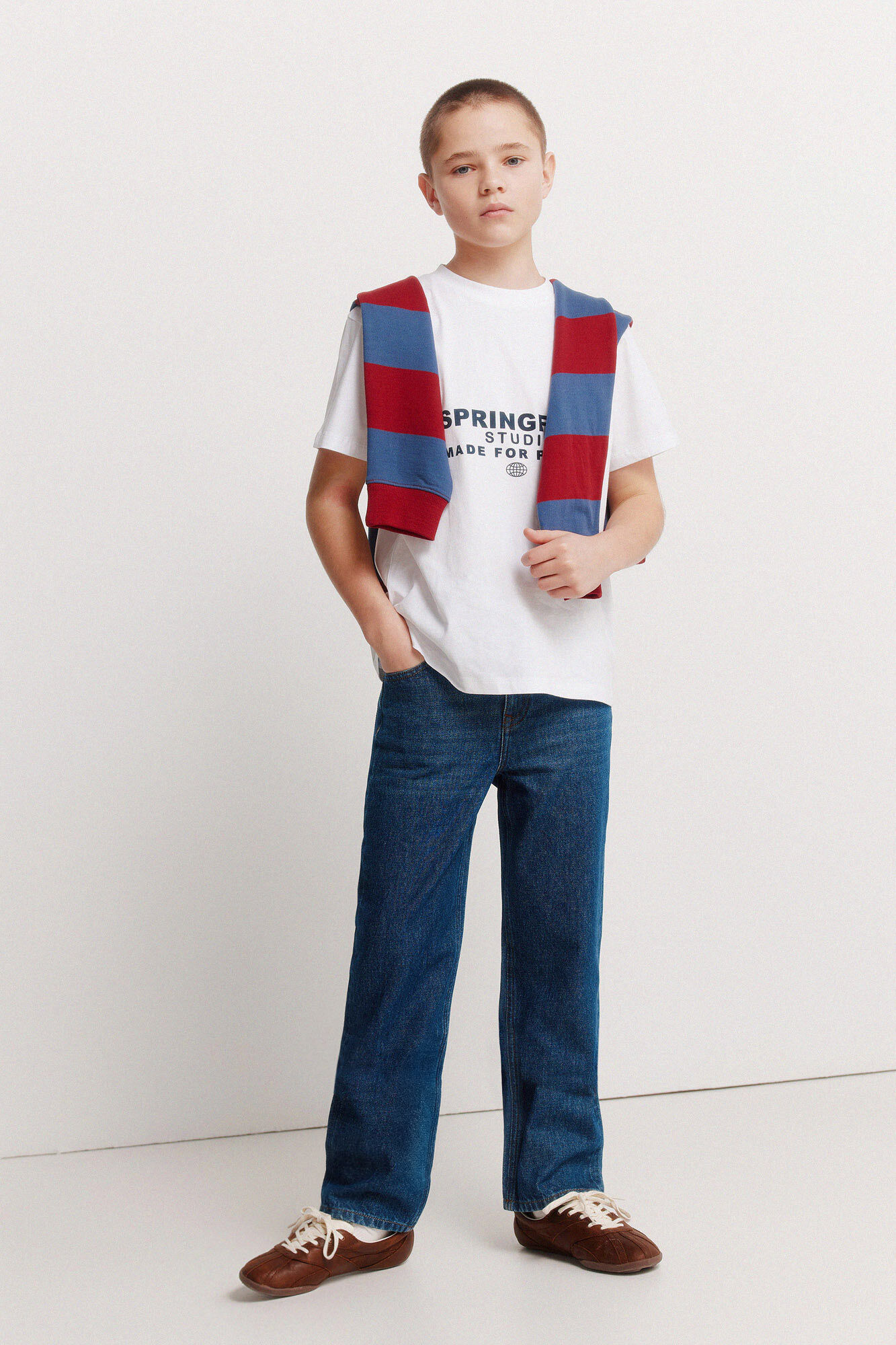 Springfield Kids Playera manga corta boxy para ni&ntilde;o natural