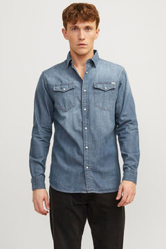 Springfield Camisa denim confort fit azulado