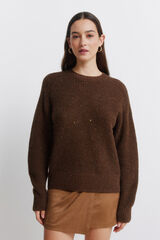 Springfield Jersey de lentejuelas caf&eacute;