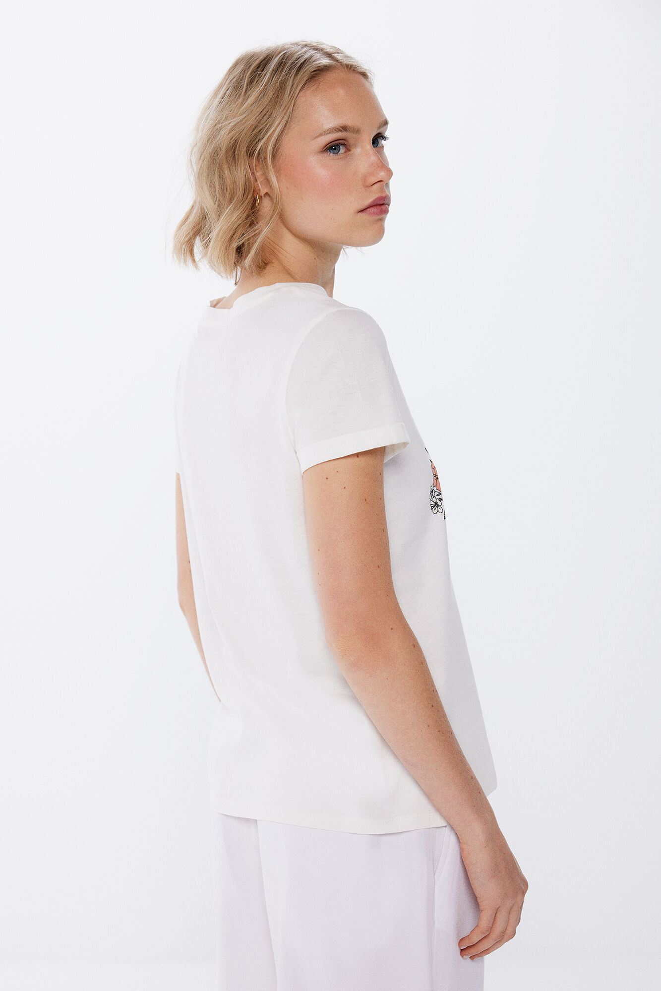 Springfield Playera gr&aacute;fica &eacute;tnica natural