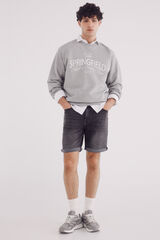 Springfield Bermudas denim en knit denim negro lavado gris