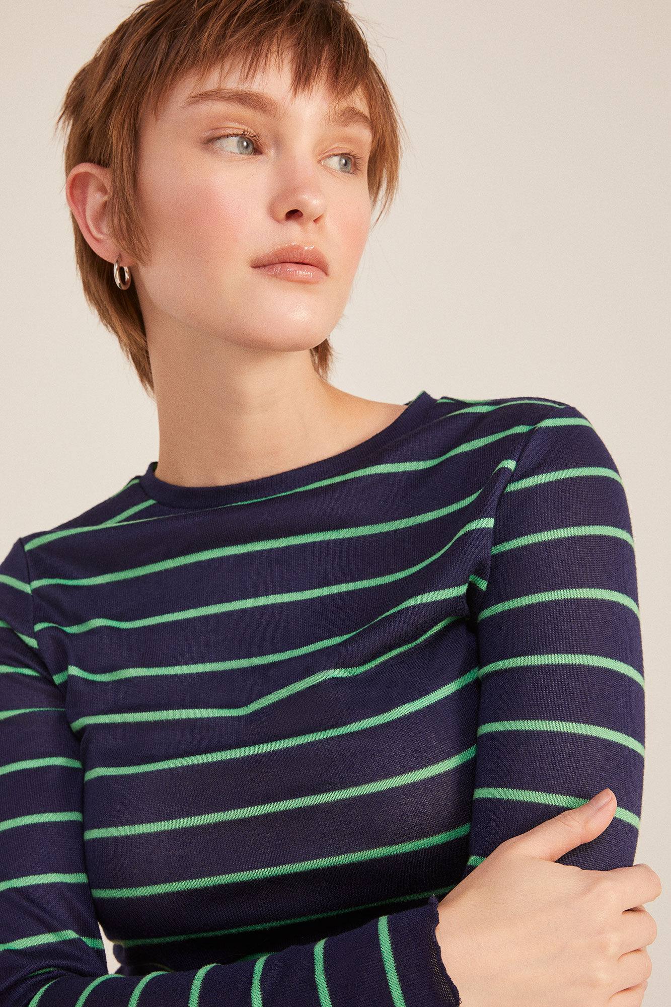 Springfield Playera Rayas Ondas marino