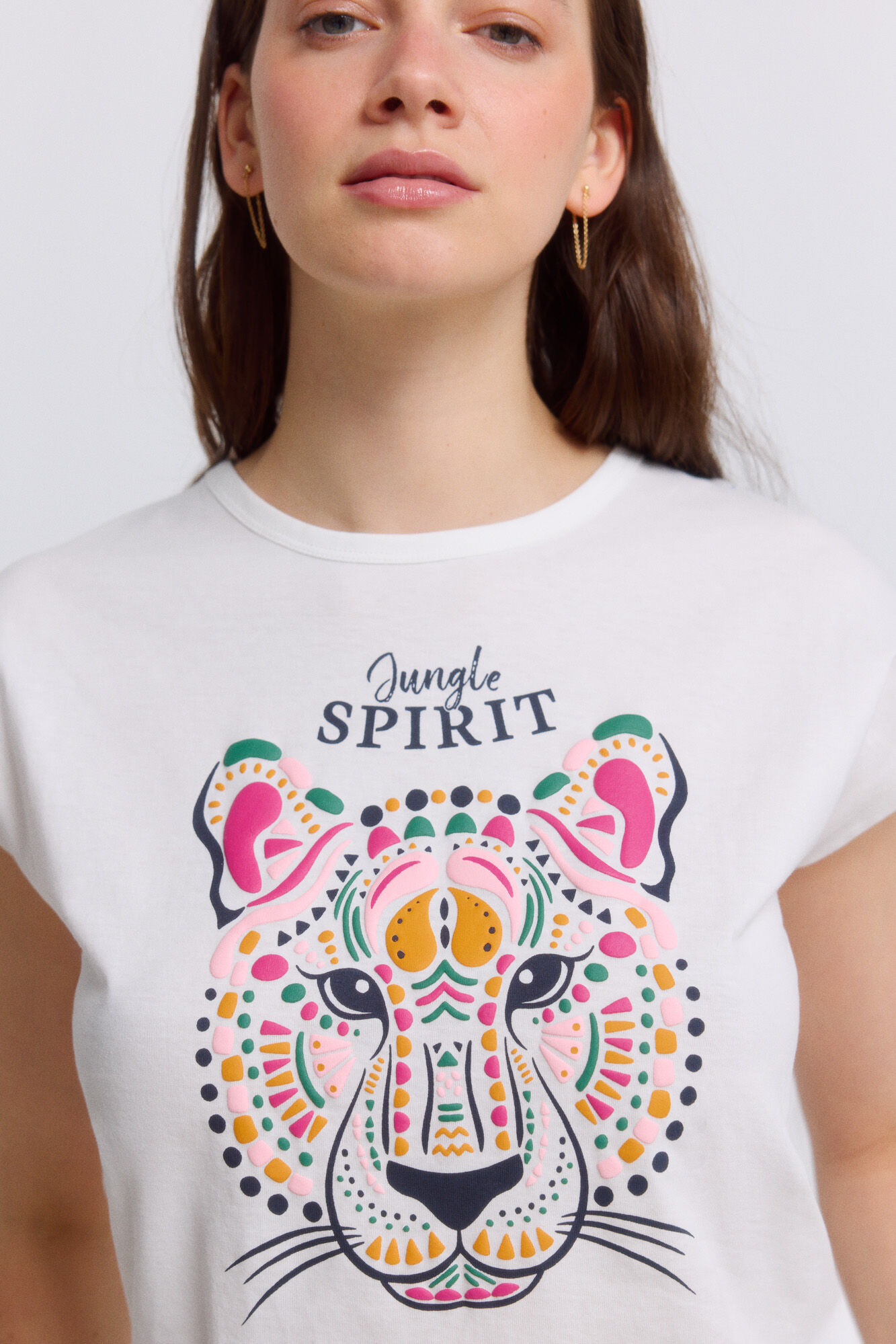 Springfield Playera sin mangas con estampado blanco